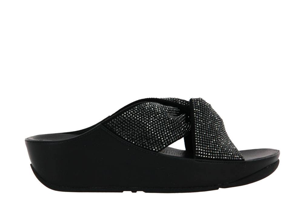 Fitflop Pantolette TWISS CRYSTAL SLIDE BLACK (40)