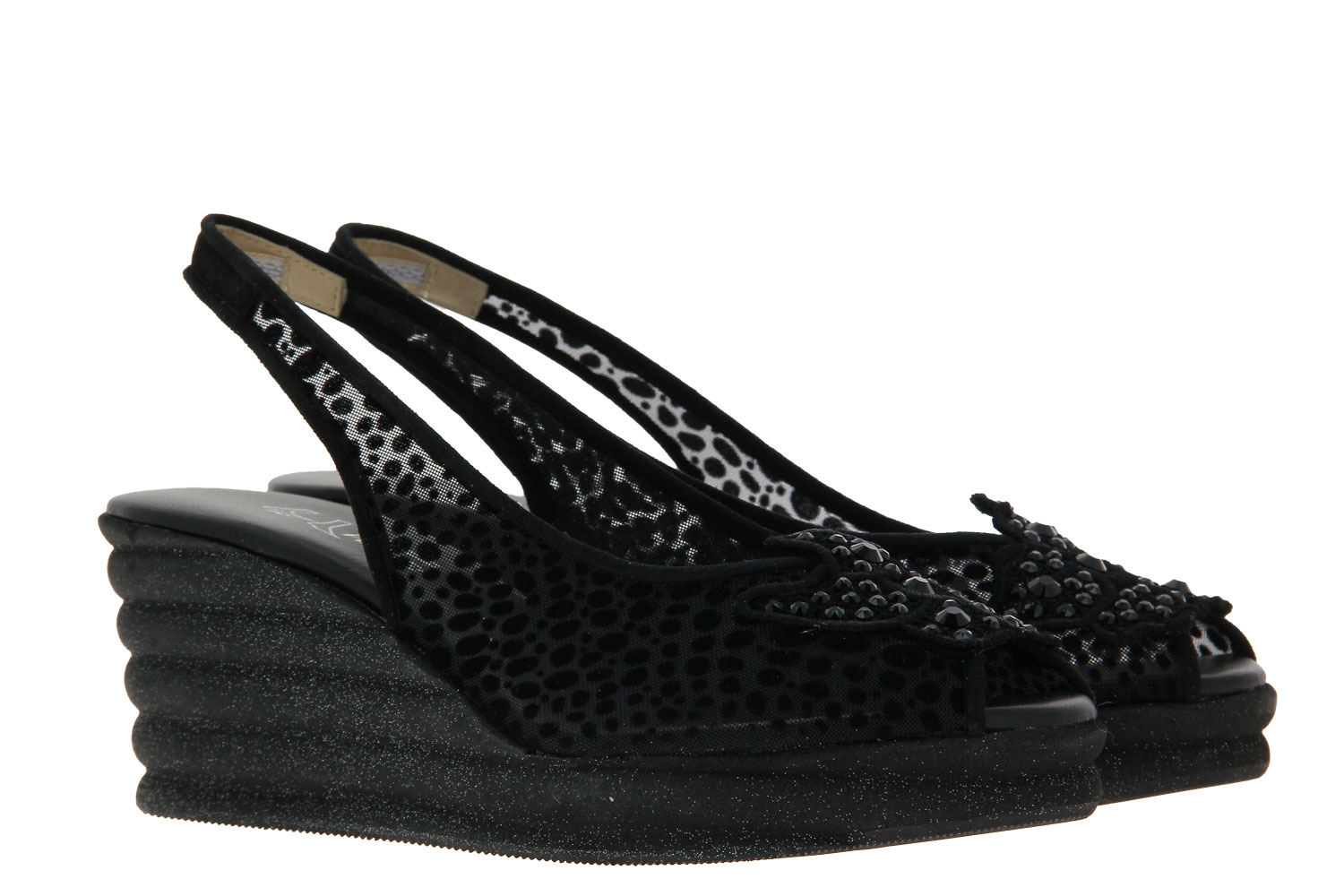 Fernando Pensato Keilsandale PRINCESS CAMOSCIO NERO (36)