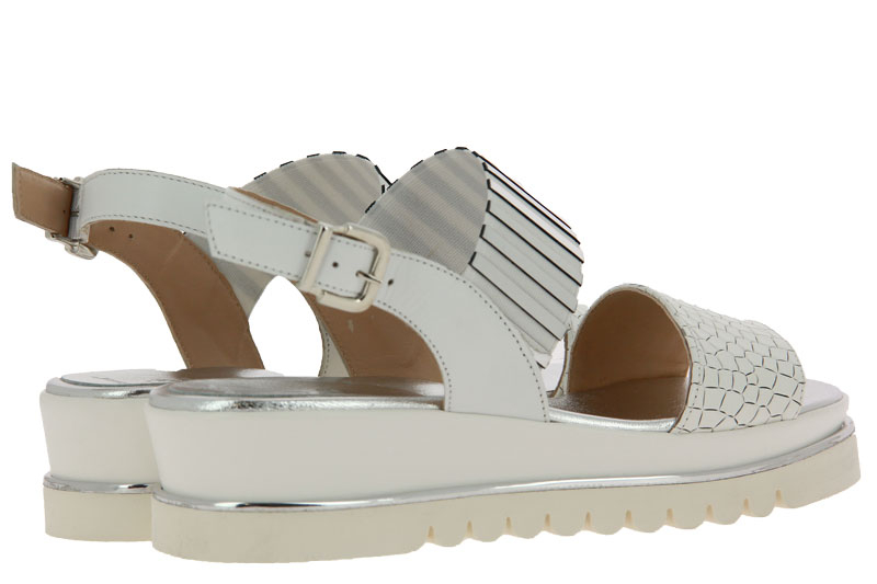 Luca Grossi Sandale NAPPA BIANCO ARGENTO (39)