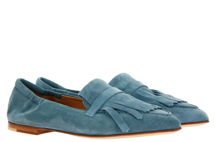 Pomme D'Or Slipper CAMOSCIO STONE BLUE (40½)