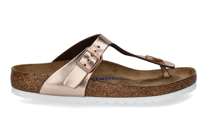Birkenstock gizeh rose gold metallic shop