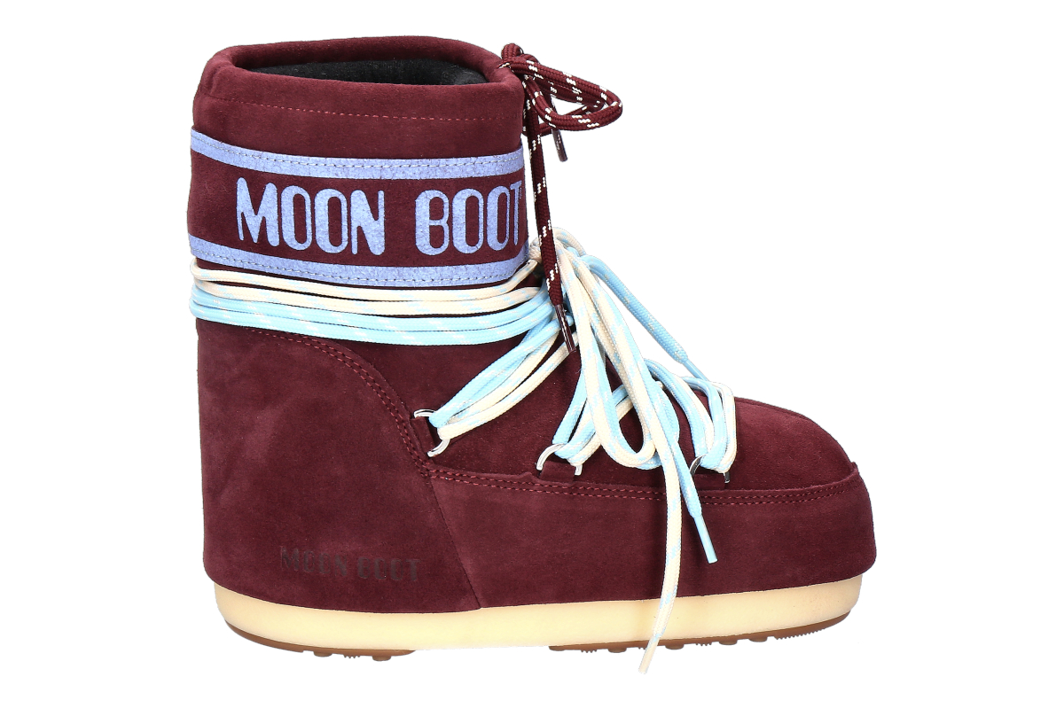 Moon Boot Bootie ICON LOW SUEDE - burgundy/bordo