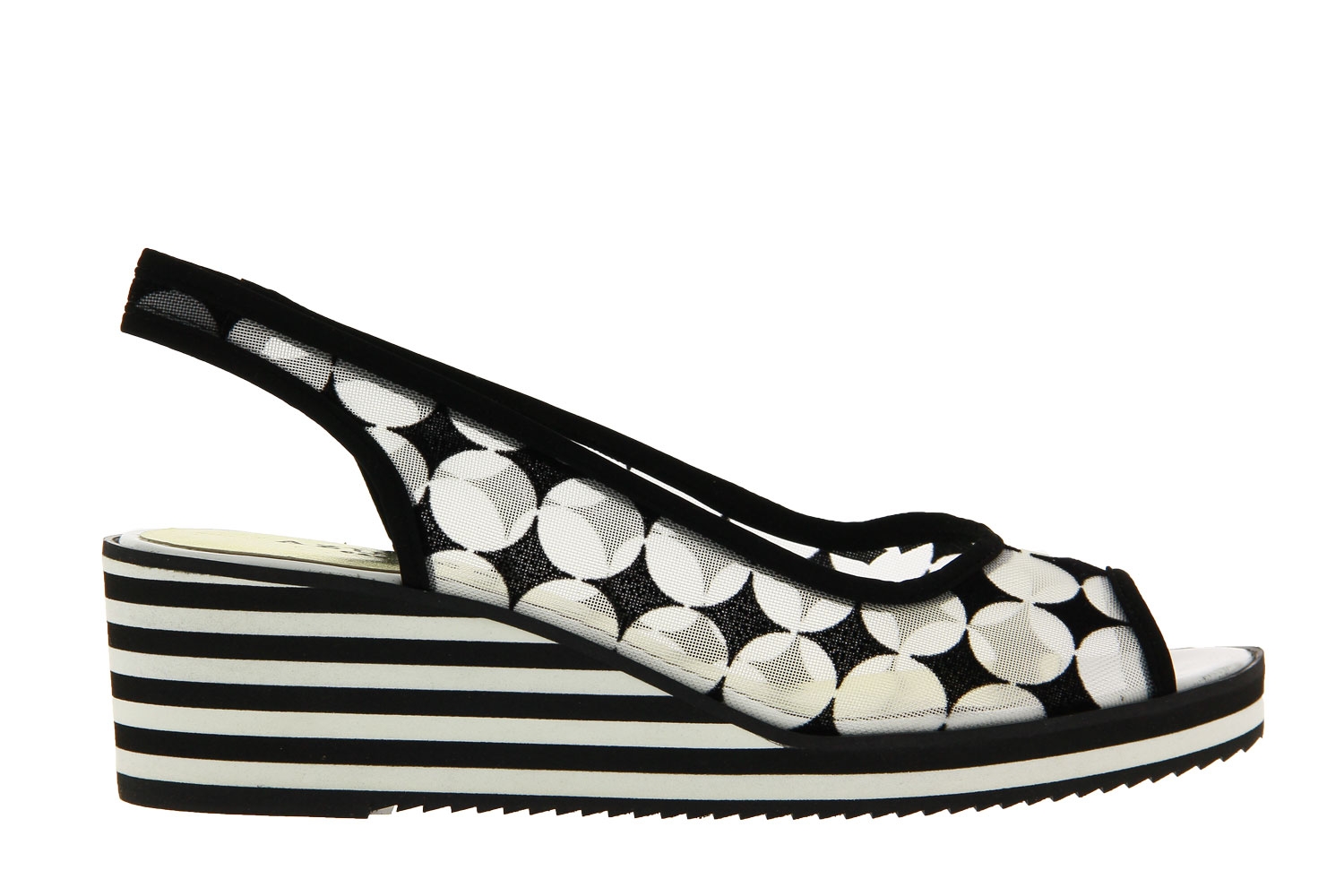 Azuree Cannes Keilsandale JONC 8BNB NYLANA ROUND VELOURS NOIR (37½)