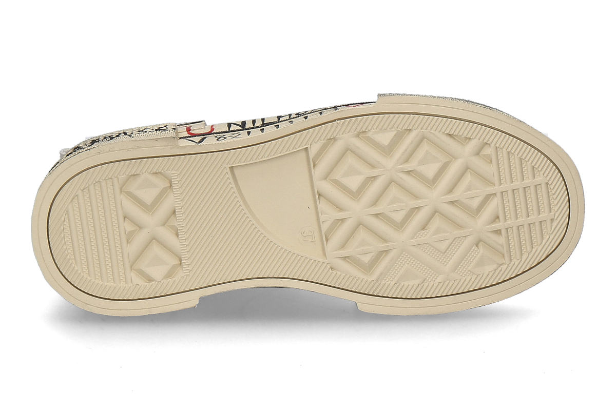 Nan-Ku Couture Mid-Cut Sneaker SMILEY SUEDE- beige_236400070_4