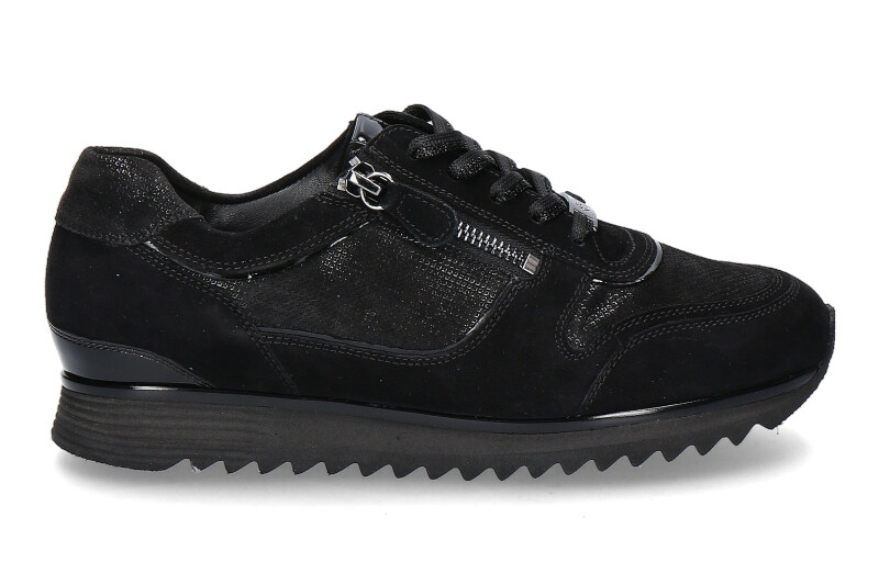 Hassia Sneaker PORTO H-WEITE SAMTZIEGE BLACK 