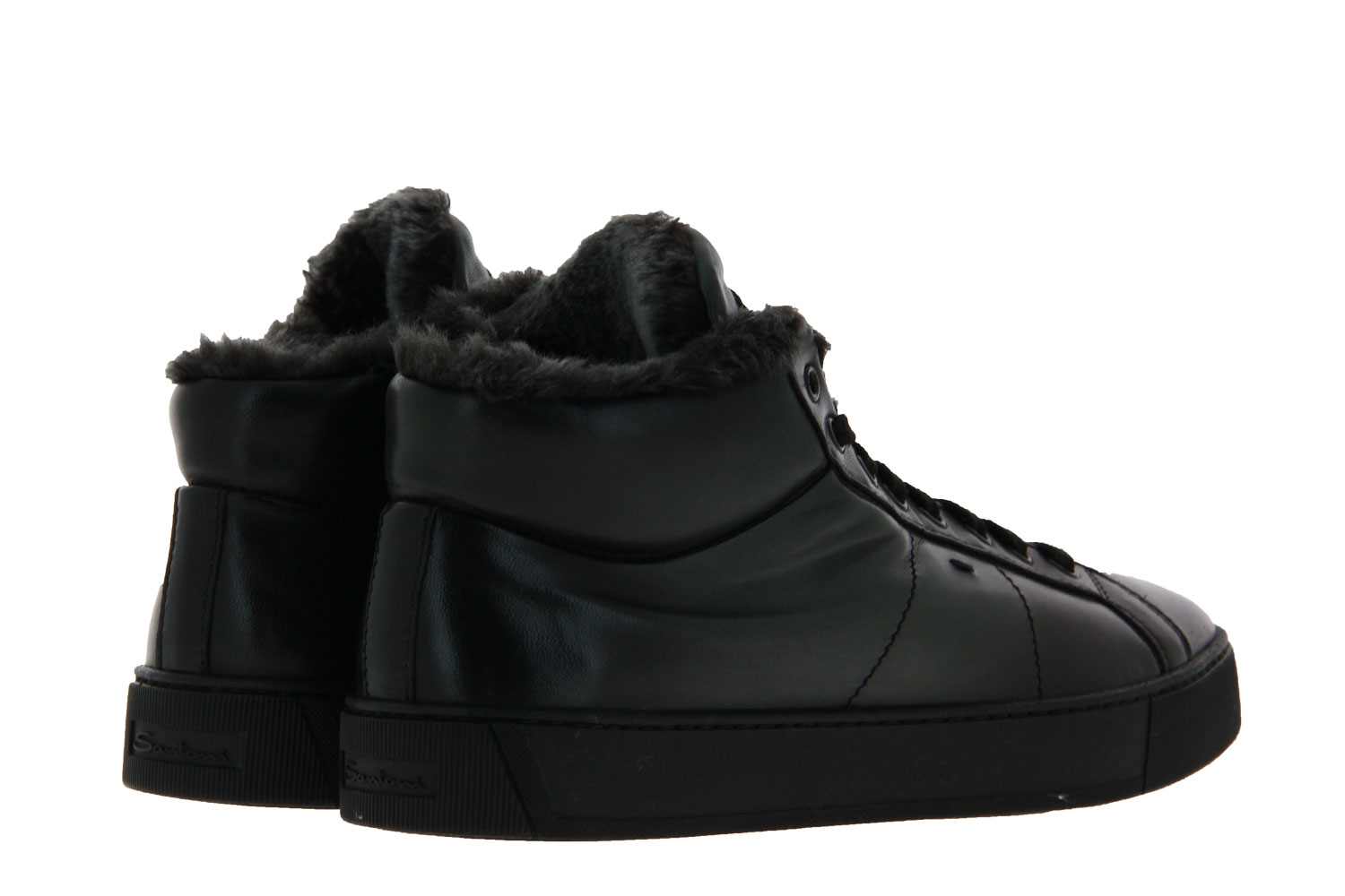 Santoni Sneaker gefüttert LEATHER ANTRACITE (42)