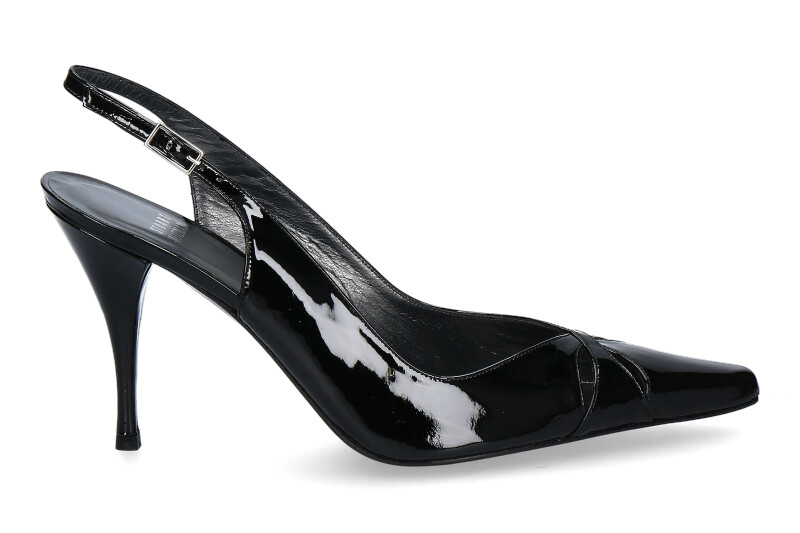 Stuart Weitzman Sandale REVEALING BLACK SOFT PATENT (36½)