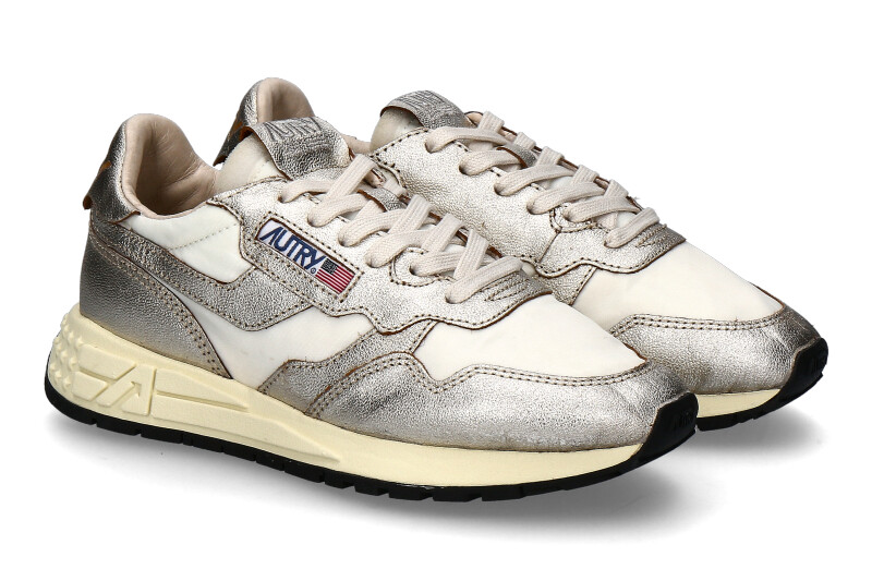 Autry Damen- Sneaker REELWIND LAMINATO AN02- white/ gold