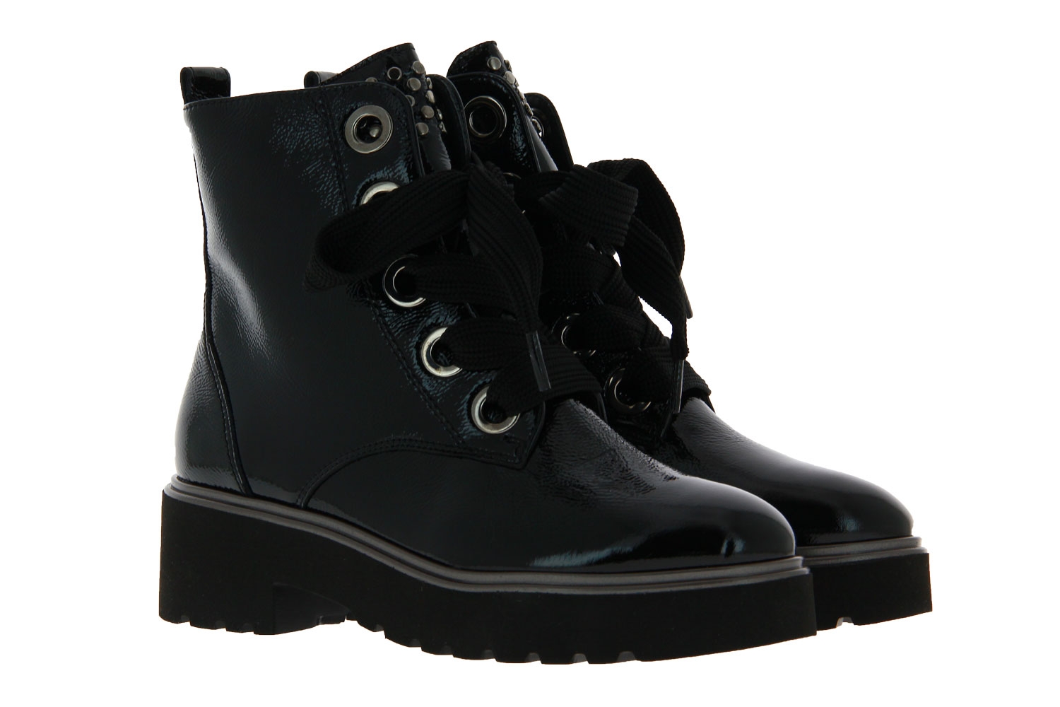 Paul Green Stiefelette KNAUTSCHLACK SCHWARZ (40½)
