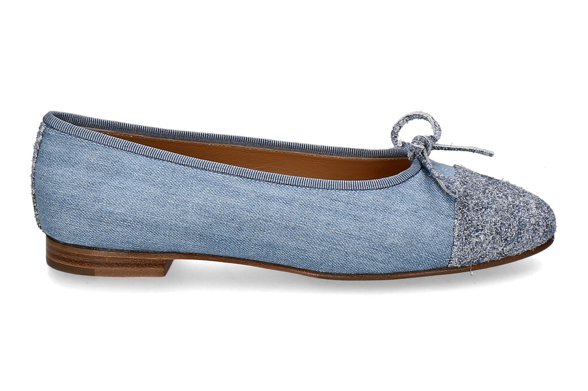 Unützer Ballerina DENIM FUZZY- jeansblau/ hellblau