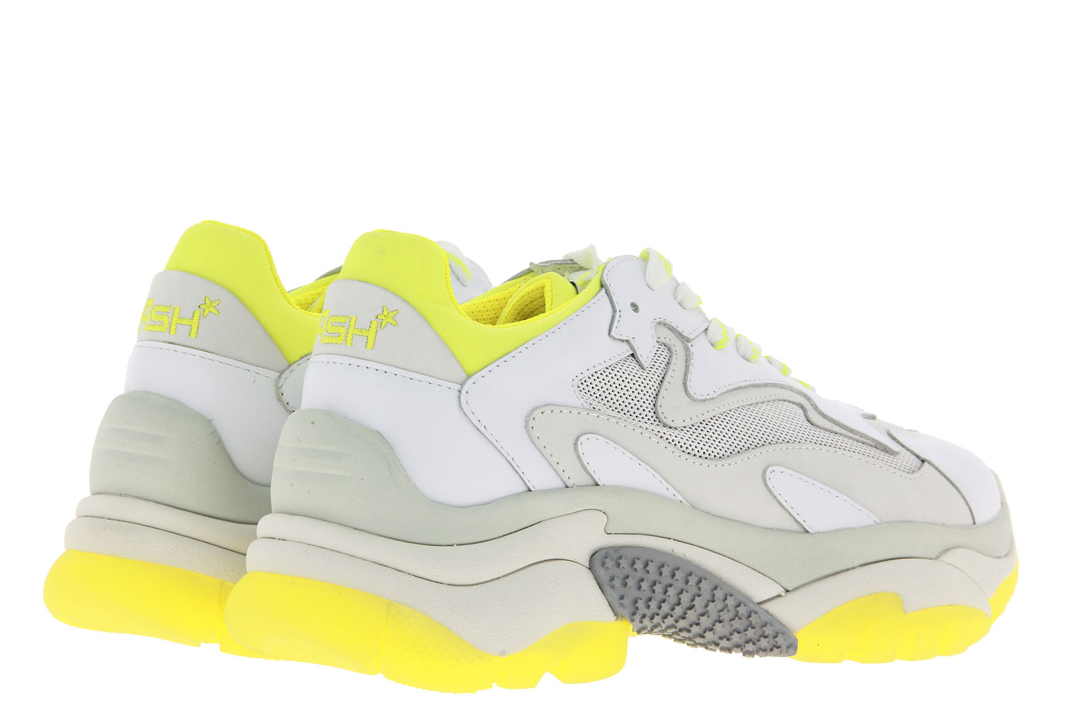 Ash Sneaker ADDICT WHITE YELLOW FLUO (40)
