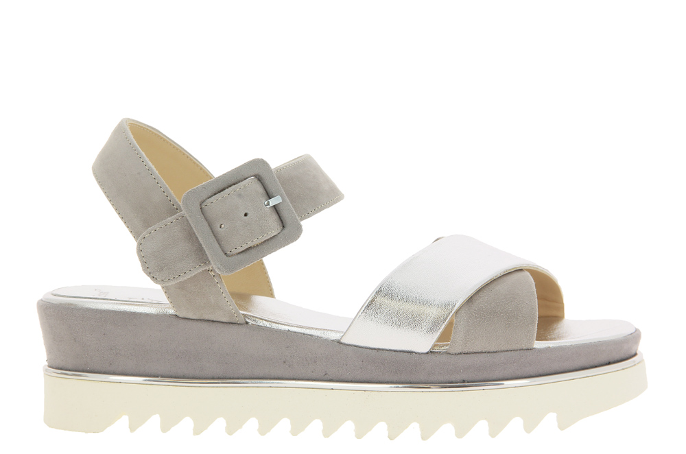Luca Grossi Sandale CAMOSCIO SILVER LIGHT GREY