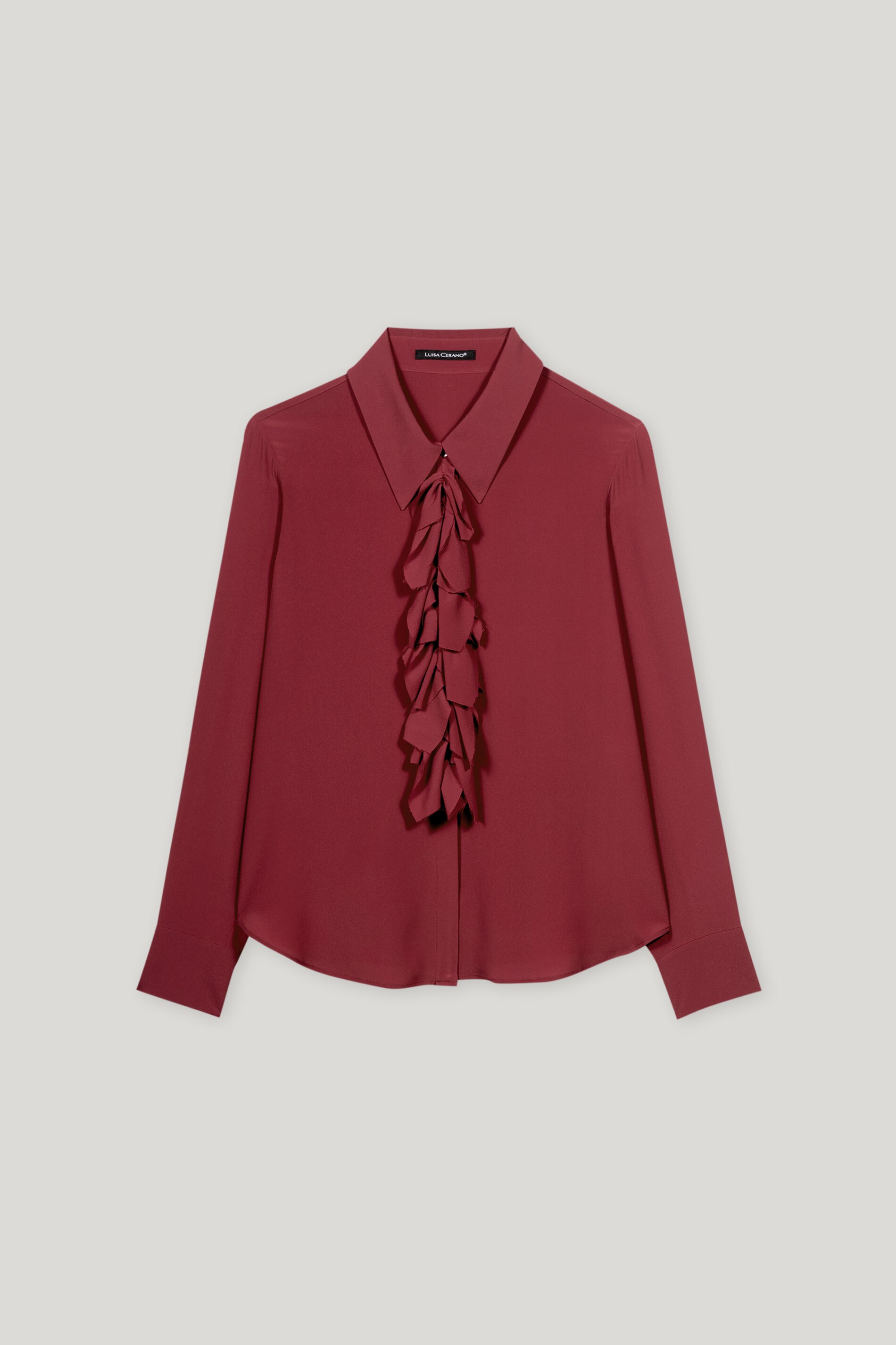 Luisa Cerano Bluse SEIDEM MIX - berry red/rot 