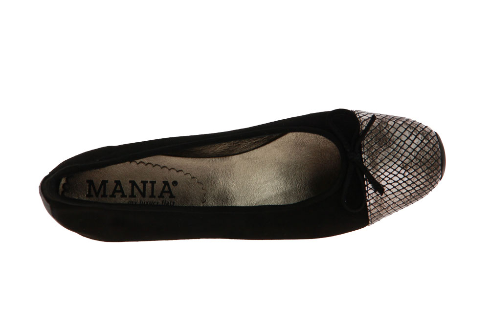 Mania Ballerina ARGENTO WIPS NERO CAMOSCIO NERO (37½)