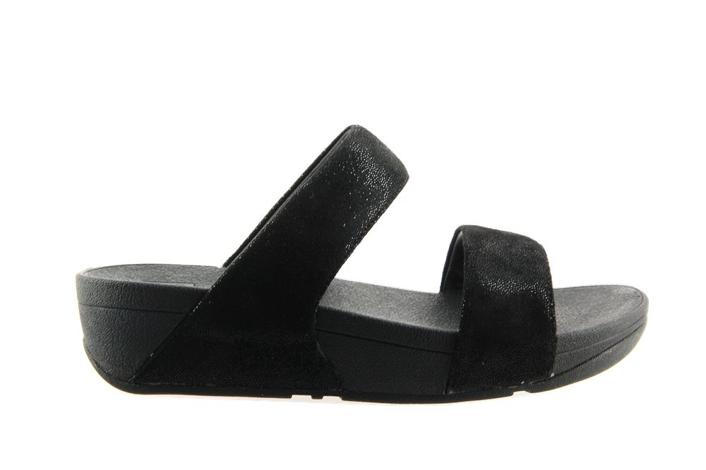 Fitflop Pantolette SHIMMY SUEDE SLIDE BLACK GLIMMER (40)