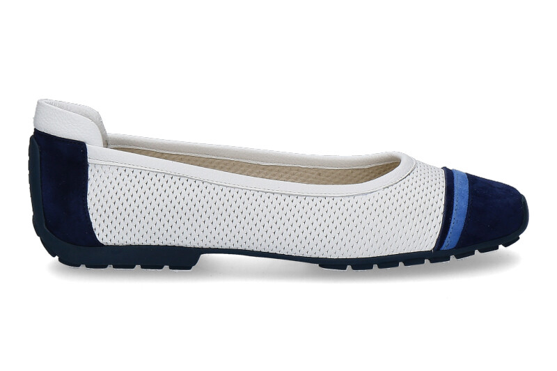 Mania Ballerina NAPPA BIANCO CAMOSCIO MARINE ATOLON (37½) Mania Ballerina NAPPA BIANCO CAMOSCIO MARINE ATOLON (37½)