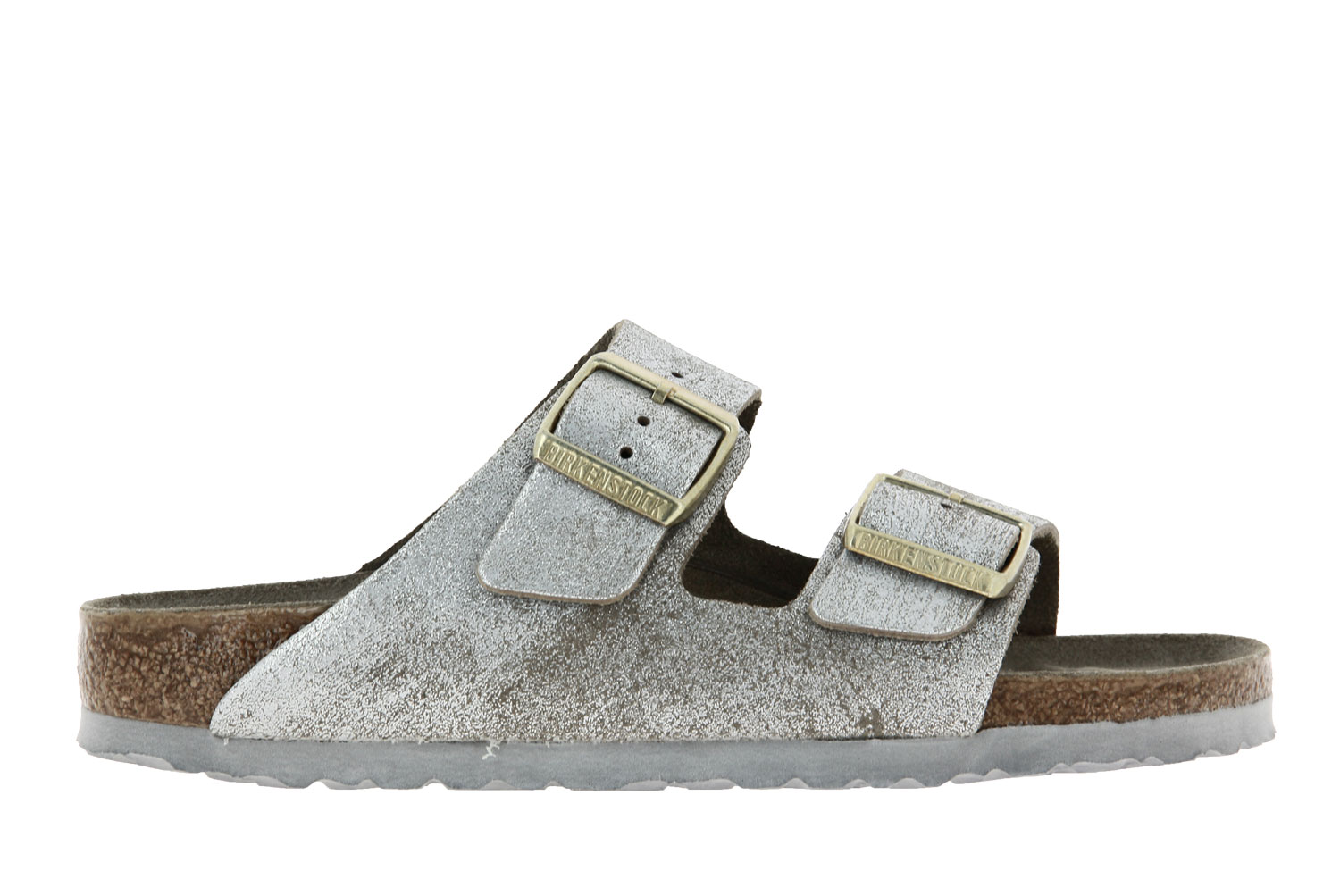 Birkenstock Pantolette SCHMAL ARIZONA WASHED METALLIC BLUE SILVER (40)