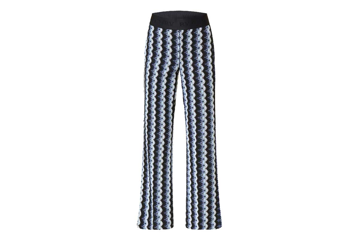 Cambio Straight Leg Häkelhose FAITH- shades of blue/ blau