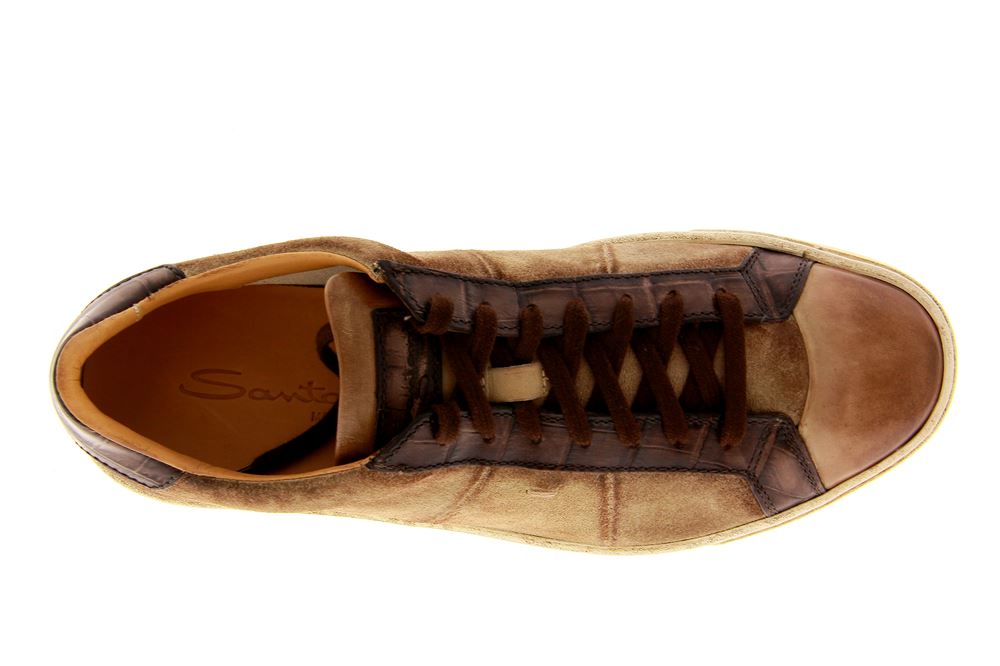Santoni Sneaker CAMOSCIO TAUPE NAPPA MORO (42)