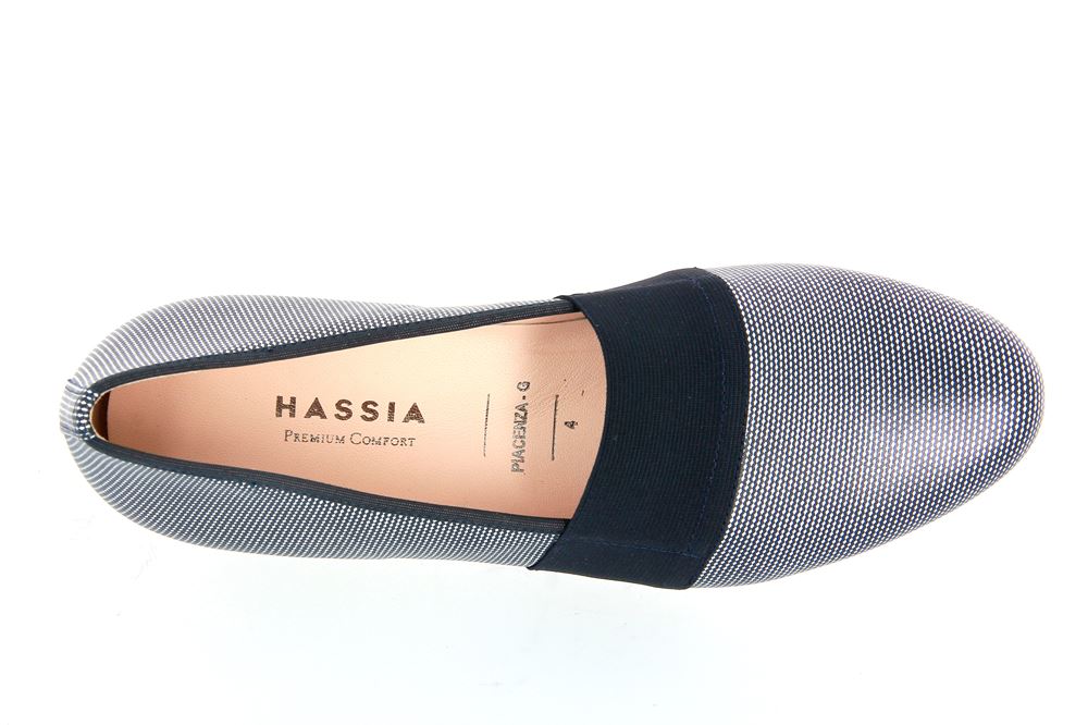 Hassia Slipper PIACENZA G-WEITE METAL LEDER OCEAN (38½)