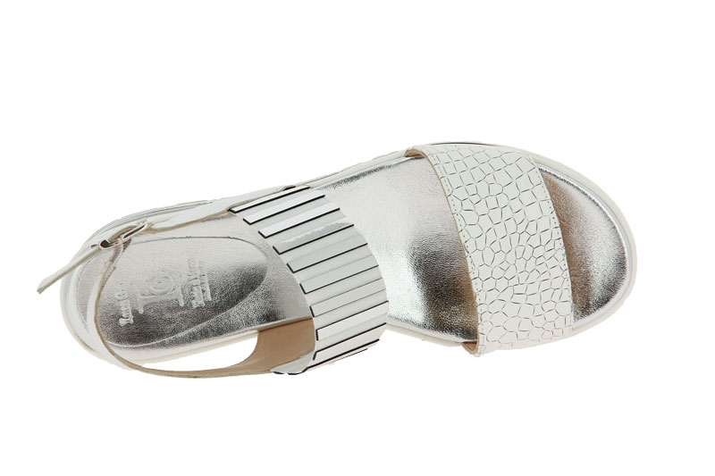 Luca Grossi Sandale NAPPA BIANCO ARGENTO (39)