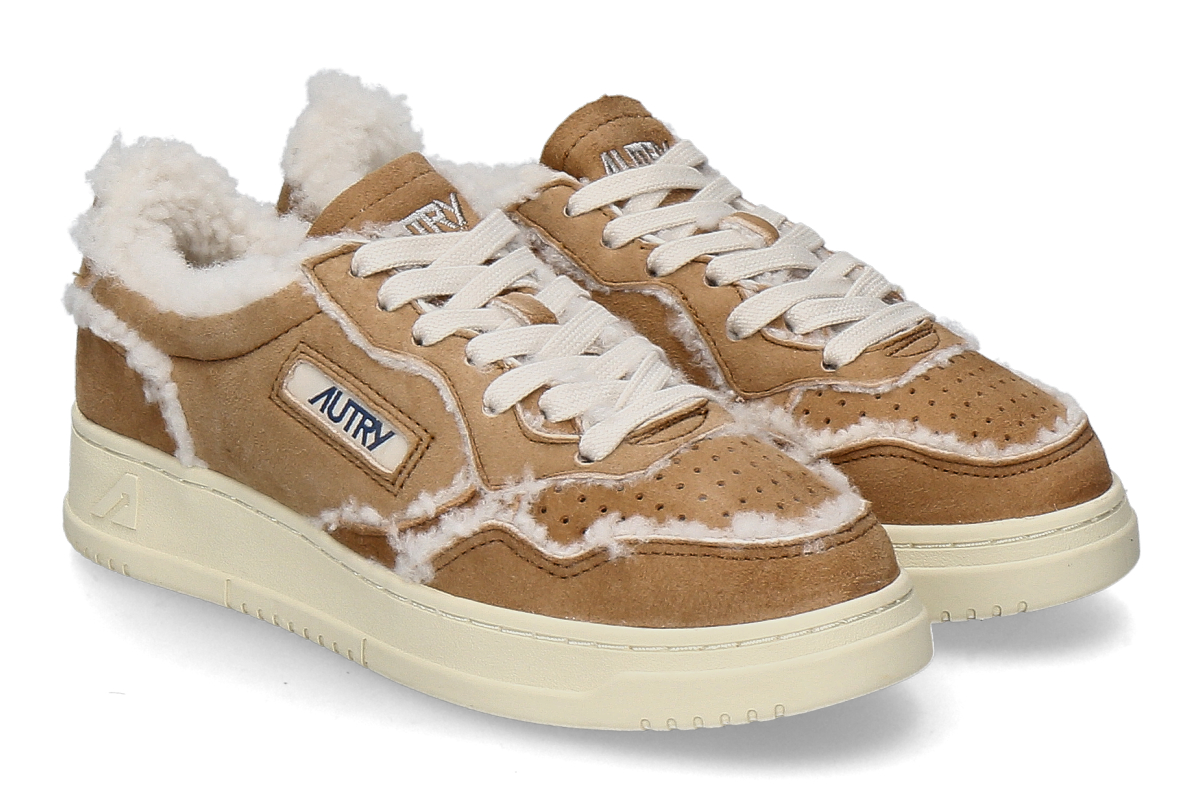 Autry Damen- Sneaker gefüttert SUEDE SHEARLING GX01- cognac/ mittelbraun