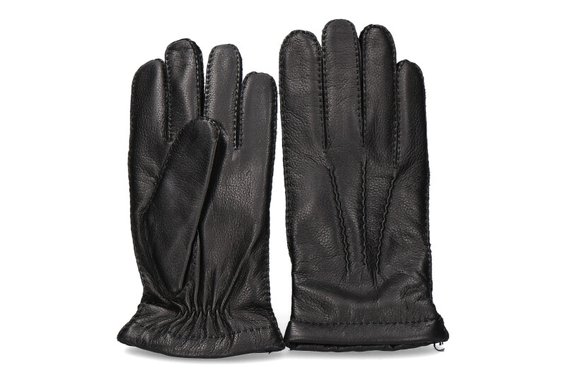 Restelli Herren- Handschuhe NERO HAVANA- Hirschleder/ schwarz