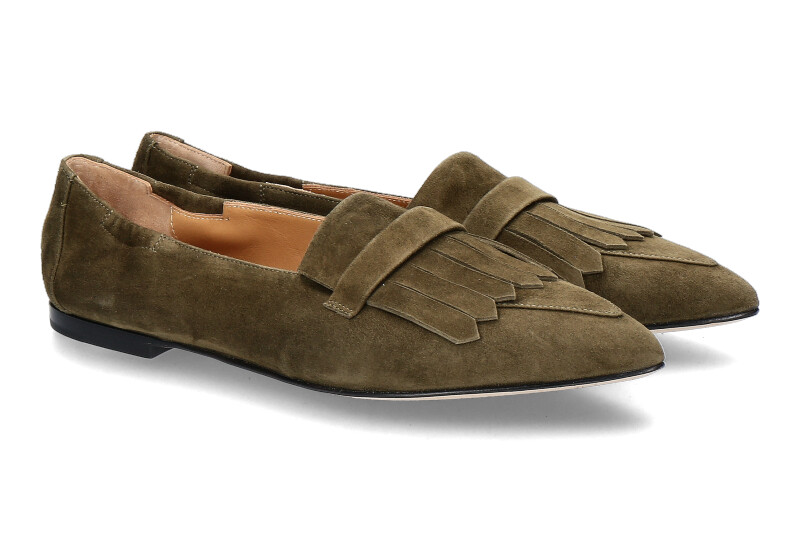 Pomme D'Or Slipper GRACE CAMOSCIO- military/ grün