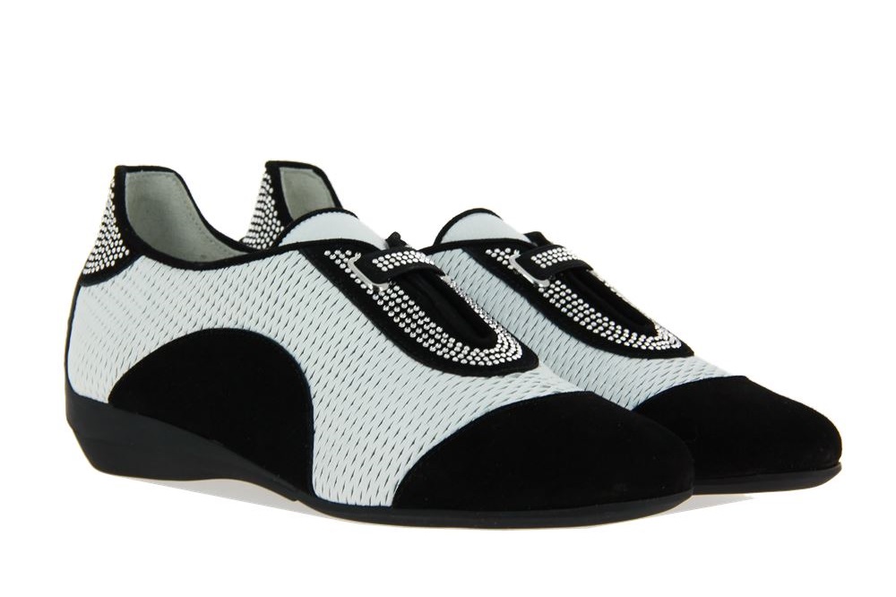 Mania Sneaker CAMOSCIO NERO LAS VEGAS BIANCO (38½)