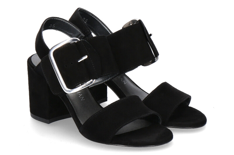 Stuart Weitzman Sandale CITYSANDAL BLACK SUEDE (37 )