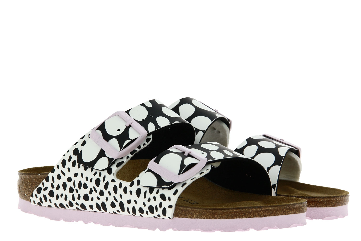 Birkenstock Pantolette SCHMAL ARIZONA TWO-TONE DOTS BLACK/WHITE (42)