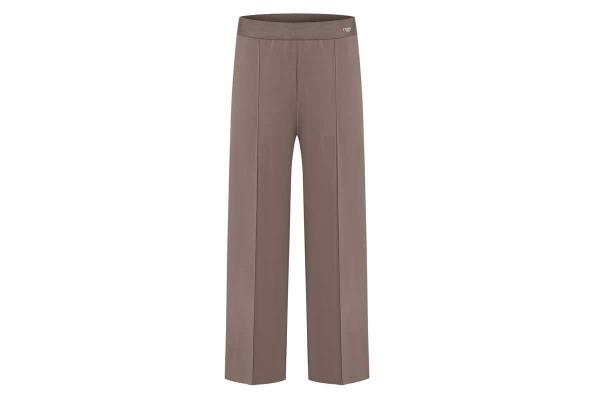 Cambio Wide-Fit Cropped Hose CAMERON- chocolate chip/ braun