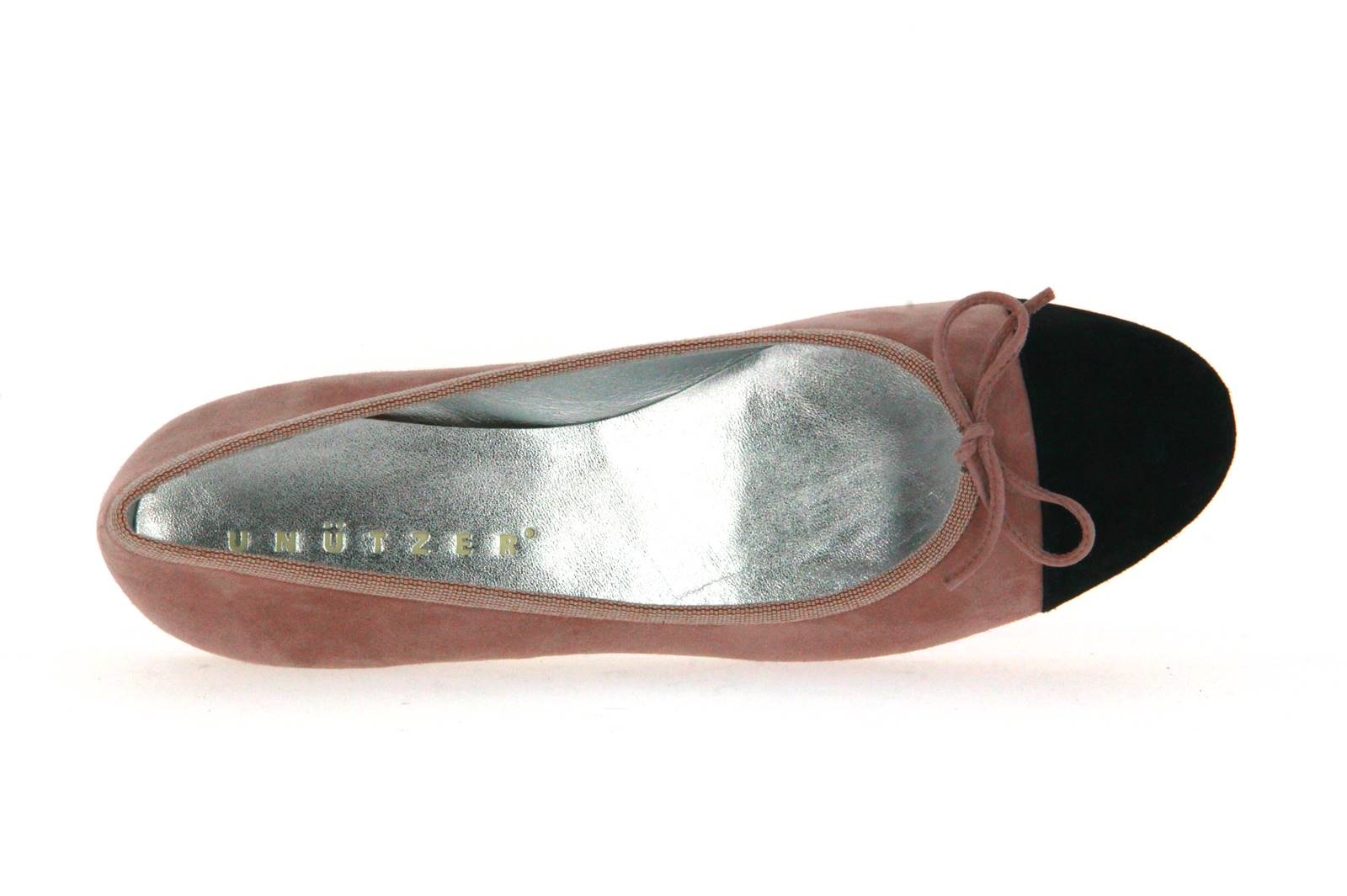 Unützer Ballerina CAMOSCIO ROSA / NERO (41)
