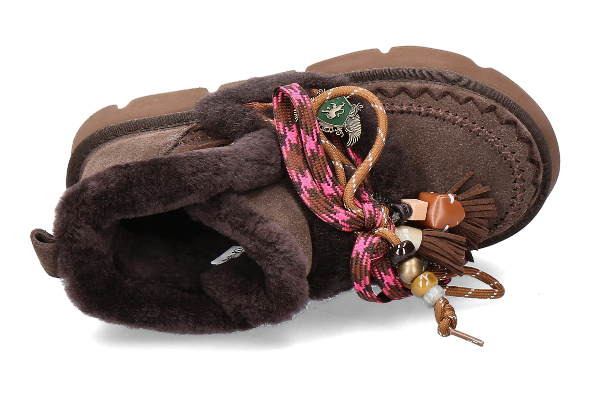 Nan-Ku Couture Bootie gefüttert GFH01- coffee_232300121_5