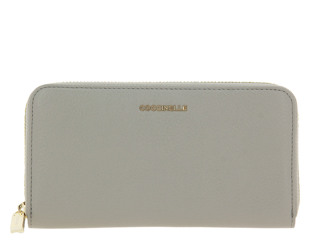 Coccinelle Portemonnaie GRAIN LEATHER METALLIC SOFT STONE Coccinelle Portemonnaie GRAIN LEATHER METALLIC SOFT STONE