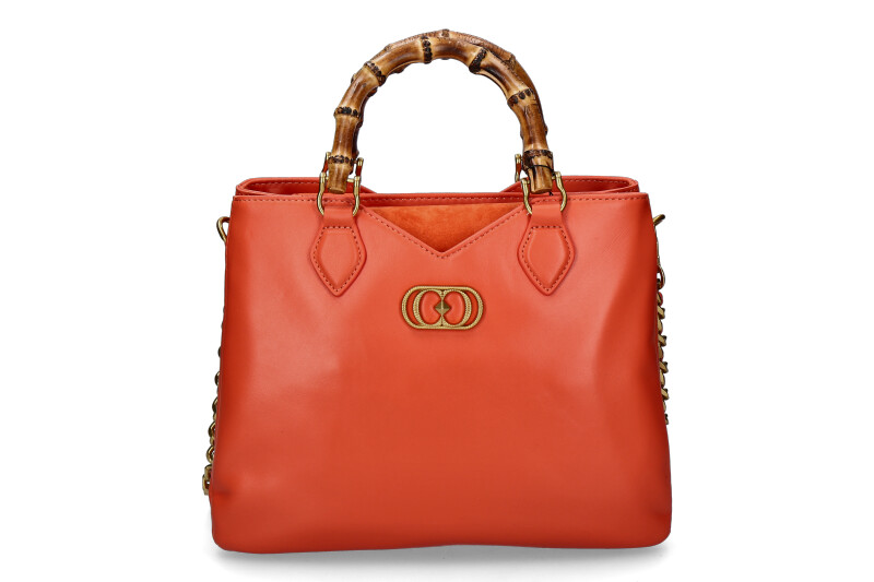 La Carrie Henkeltasche TRANSITION BELLOWS LEATHER SUEDE ORANGE