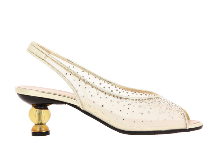 Fernando Pensato Sandale GRACE RETE NATUR LAM PLAT ORO (38)