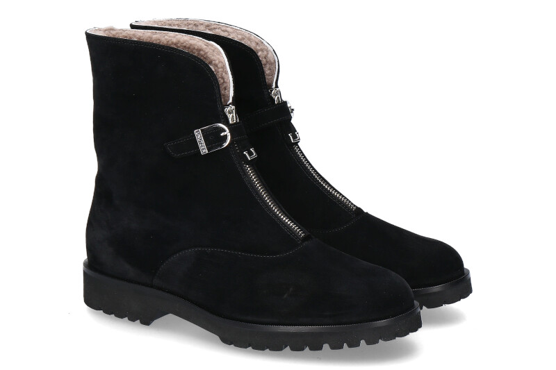 Unützer Stiefelette gefüttert CAMOSCIO NERO 