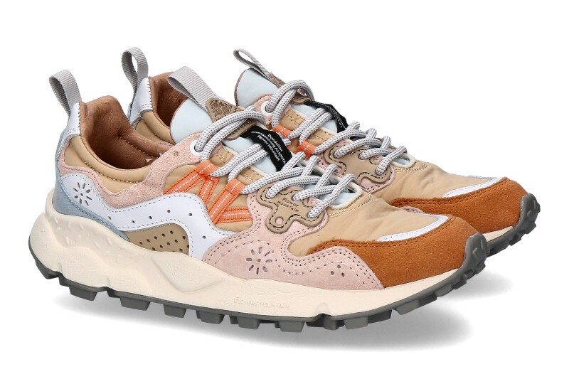 Flower Mountain Sneaker YAMANO 3 WOMAN SUEDE NYLON PEACH BEIGE 
