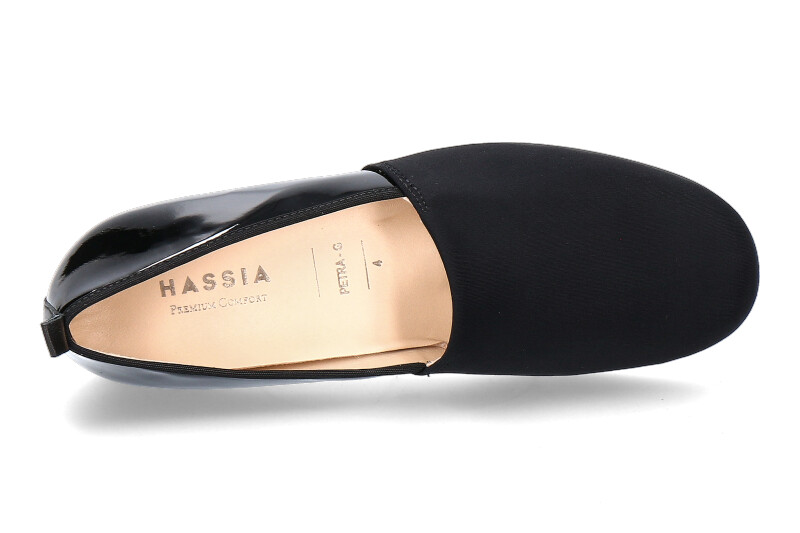 Hassia Slipper LACK STRETCH BLACK (37 )