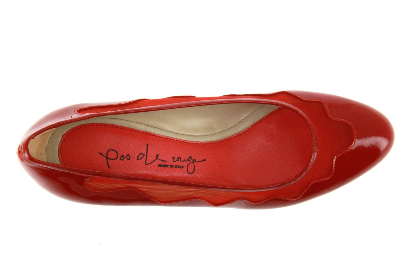 Pas de rouge Pumps LUCIA VERNICE CREMISI RETE ROSSA (42)