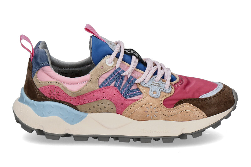 Flower Mountain Damen-Sneaker  YAMANO SUEDE NYLON- pink/multi