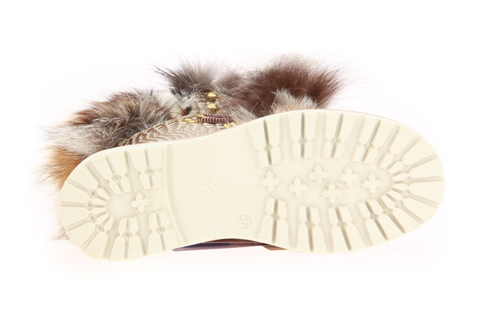 New Italia Shoes Stiefelette gefüttert REPTIL-OPTIK HUMUS (37 )