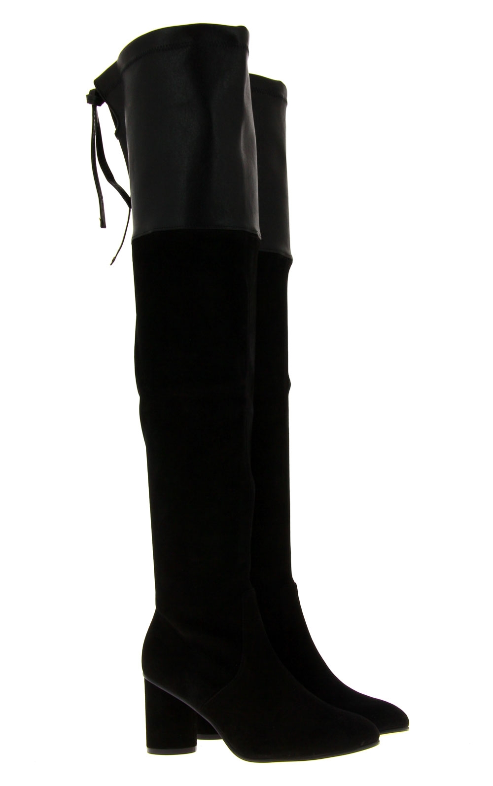 Stuart Weitzman Overknee-Stiefel HELENA BLACK FUSION SUEDE  (37½)