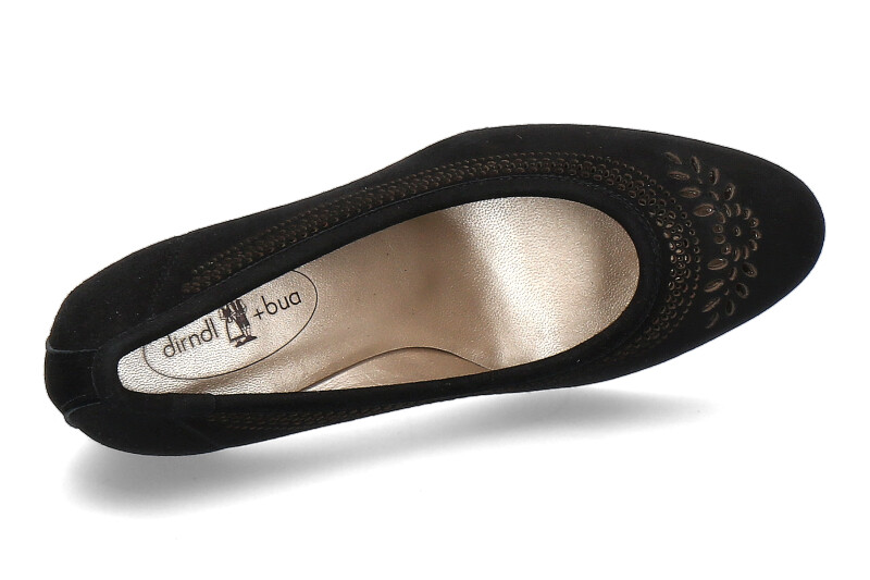Dirndl + Bua Pumps ZIEGENVELOUR SCHWARZ (39½)