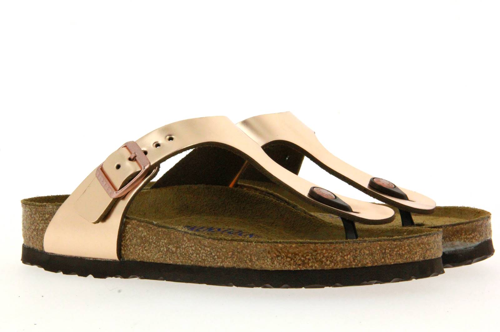Birkenstock Pantolette GIZEH NORMAL NATURLEDER METALLIC COOPER (37 )