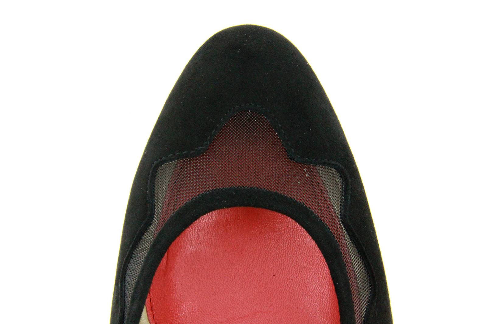 Pas de rouge Pumps ELEN CAMOSCIO NERO RETE NERO (41)