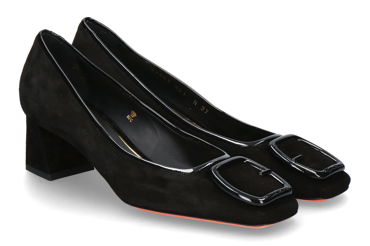 Santoni Damen- Pumps JILLY 50 VELOURS- schwarz