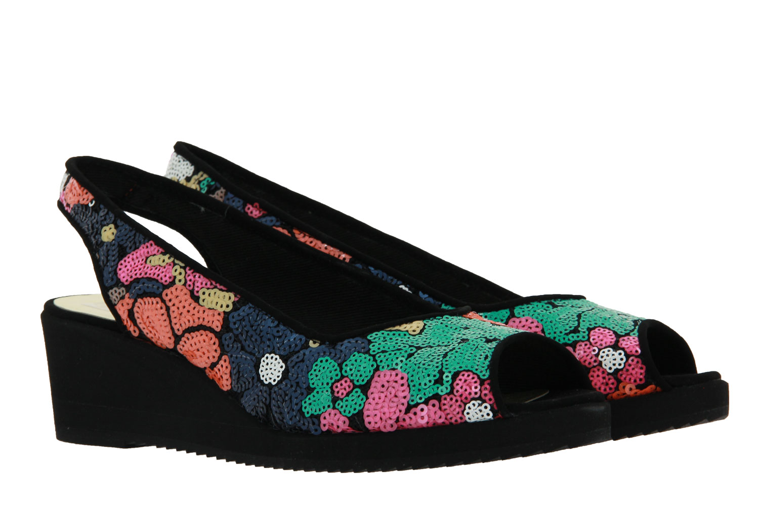 Azuree Cannes Sandale CITA TISSU DIANA VELOURS NOIR (37 )