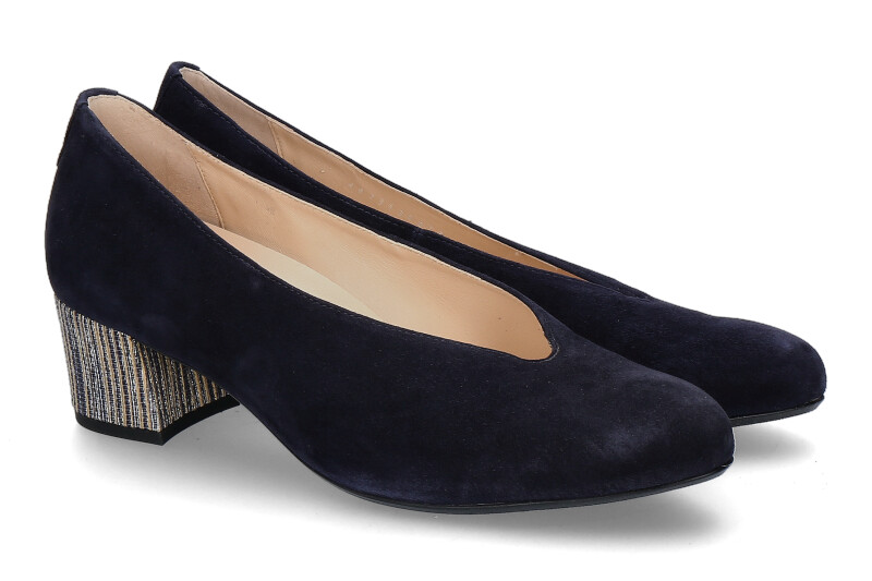 Hassia Pumps FLORENZ H-WEITE SAMTZIEGE BLUE (40)